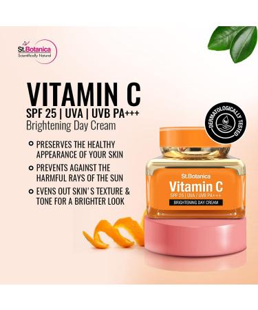 StBotanica Vitamin C Brightening Day Cream with SPF 30 - Radiant Skin 50g - Anti-Aging UVA/UVB Protection - Buy Online on GoSupps.com