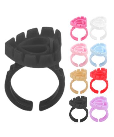 100PCS Flower Shaped Cups Practical Rings Cup For Makeup Artists And Beauty Enthusiasts Mixed Colors