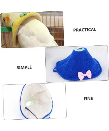 DOITOOL 5pcs Parrot Size Cone Cloak Protective Lovebird Anti Neckerchief- Pet Plucking Adjustable Cockatoo 12x9cm Assorted Color - Buy Online on GoSupps.com