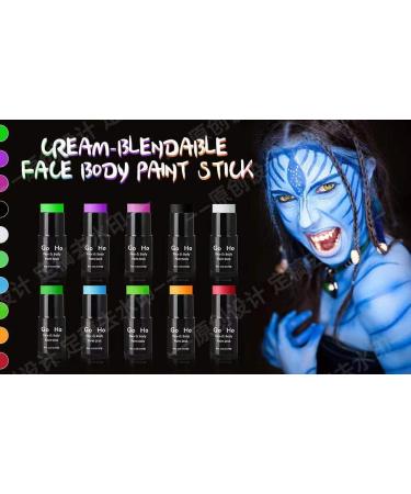 Mysense Cream-Blendable Blue Face Body Paint Stick (1.06 Oz) Blue Makeup Stick for Adults Children Halloween Cosplay SFX Makeup Waterproof Blue Eye Black Stick - Buy Online on GoSupps.com
