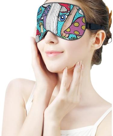 AMRANDOM Silk Psychedelic Mushrooms Eye Mask - 3D Sleep Mask for Travel and Shift Work - Elastic Band - Pattern 98 - 1 Count - Buy Online on GoSupps.com