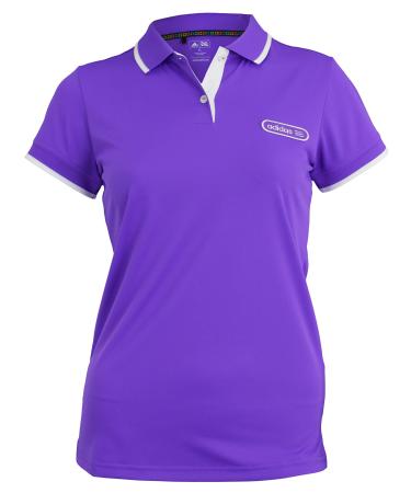adidas Youth Fashion Performance Solid Polo with Patch (XL, Purple)