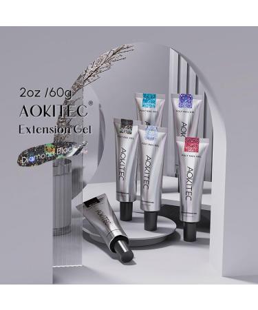 Buy Aokitec 60ml Nail Extension Gel - UV & Acrylic Nail Design Gel for Salon & DIY - Diamond Black - Buy Online on GoSupps.com