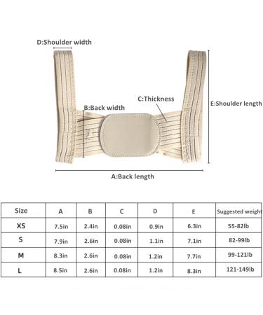 WEEOATAR Posture Corrector for Adults & Kids - Adjustable Upper Back Brace Highly Elastic Posture Trainer Easy to Use - Beige (Large - Buy Online on GoSupps.com