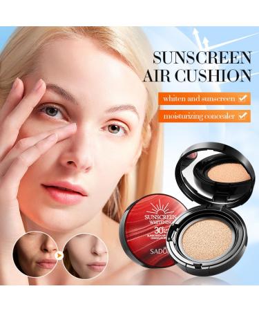 Buy Sunscreen Cushion Foundation - SPF Protection Air Cushion for All Skin Types | Natural Coverage - 3 Pack - Buy Online on GoSupps.com