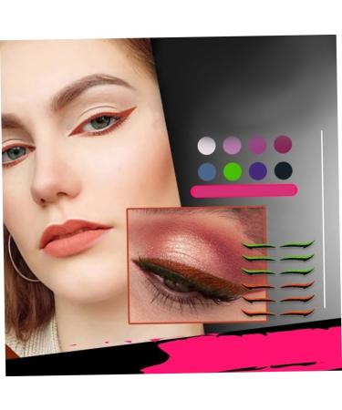 FOMIYES 12 Pcs Eyeliner Eye Line Sticker Eye Makeup Stickers Double Eyelid Tapes Applique Flash 1 count (Pack of 1) Assorted Colorx2pcs - Buy Online on GoSupps.com