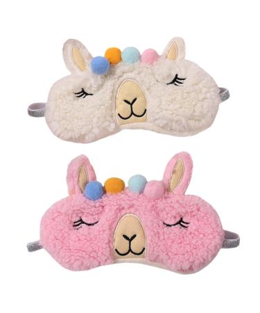 Travel Sleeping Eye Mask 2pcs Sherpa Fleece Eye Facial for Anti Snores for Men Eye Cover for Sleeping Plush Eyeshade Cover Sleeping Masks Airplane at Night Plush Fabrics Kid Mask
