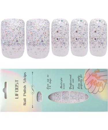LIFOOST Glitter Gel Nail Polish Stickers - 20 Extra-Long Gel Manicure Strips - Buy Online on GoSupps.com