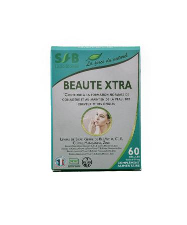 Beaut Xtra - Health for the Skin of Nails and Hair - Promotes Collagen Formation and Maintenance - 60 Capsules - SFB Laboratoires