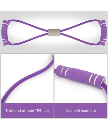 FYY Figure 8 Resistance Bands - Yoga Stretch Band for Home Workout Physical Therapy & Strength Training - Pink & Purple Fitness Equipment - Buy Online on GoSupps.com