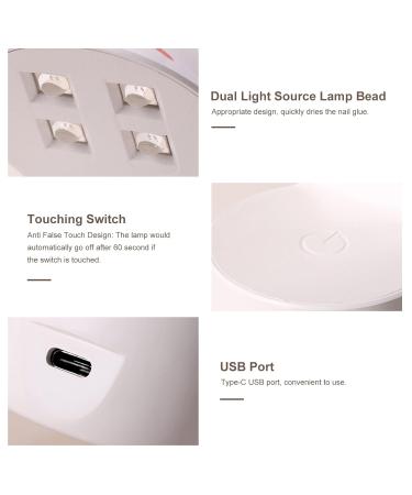 Layhou Portable Mini Nail Dryer Lamp - Dual Light Source for Home Use | Fast Drying Nail Art Device - Buy Online on GoSupps.com