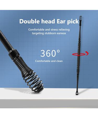 Spiral Ear Wax Remover Set - Metal 3PCS Ear Cleaner Kit - Double Ended Scraper - Black - Buy Online on GoSupps.com
