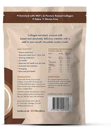 Locako Keto Coffee Creamer 300g - Cookies and Cream | Buy Online Now - Buy Online on GoSupps.com