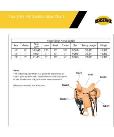 Western Kids Horse Ranch Saddle | Genuine Leather Hard Seat | Serpentine Tooled | Black Laces | Premium Quality - Buy Online on GoSupps.com