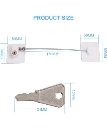 Flyamapirite Child Safety Locks - 2 Self-Adhesive Refrigerator Door Locks with Key Cables for Secure Freezing Cabinets - Buy Online on GoSupps.com