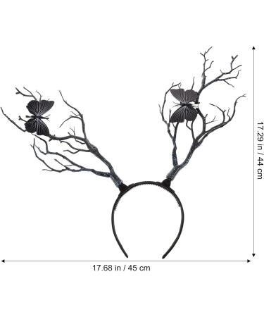 Healvian Antler Headband Tree Branches Headdress with Butterflies Women Headband Tree Branches Butterfly Headband Antler Tree Branches Headband Fairy Crown Wedding Christmas Halloween Costume Headband - Buy Online on GoSupps.com