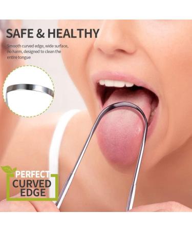 INF Stainless Steel U-Shaped Tongue Cleaner - Effective Tongue Scraper for Bad Breath Relief | Buy Internationally - Buy Online on GoSupps.com