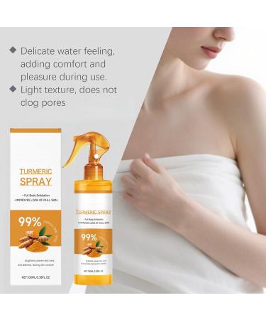 BRVLY Turmeric Exfoliating Spray with Retinol Turmeric Face & Body Scrub Exfoliator Whitening Facial Scrub for Dark Spots and Black Head Remover Gentle Skin Exfoliator for Men 5 - Buy Online on GoSupps.com