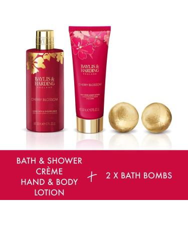 Boudoire Cherry Blossom Luxury Bathing Treats Gift Set - Vegan Friendly - Buy Online on GoSupps.com