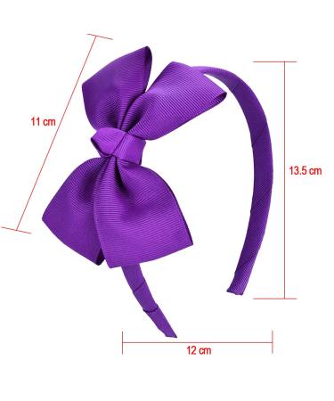 SIQUK 16 Pieces Bow Headband Set for Girls - Grosgrain Ribbon Headbands in 16 Colors with Bonus Storage Bag - Buy Online on GoSupps.com