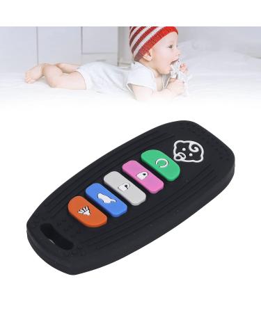 Flexible Silicone Car Remote Control Teether | Safe Baby Teething Toy for Gum - Black - Buy Online on GoSupps.com
