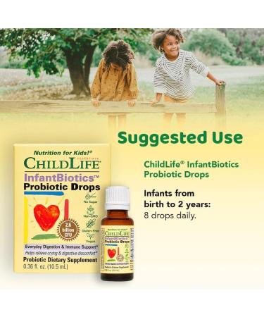 Buy CHILDLIFE ESSENTIALS InfantBiotics - Vegan Baby Probiotic Drops for Constipation & Gas Relief | Infant & Toddler Gastrointestinal Health - 0.36 Fl Oz - Buy Online on GoSupps.com