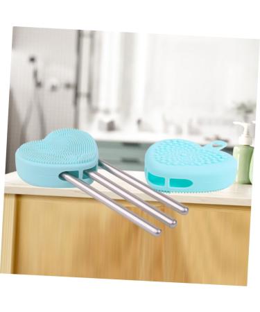 Handheld Facial Cleansing Brush Silicone Face Scrubber Heart Shaped Face Brush Manual Exfoliating Brush Double Side Face Brush Facial Exfoliator Heart-shaped Silica Gel Washbasin 9.8x8.4cm - Buy Online on GoSupps.com