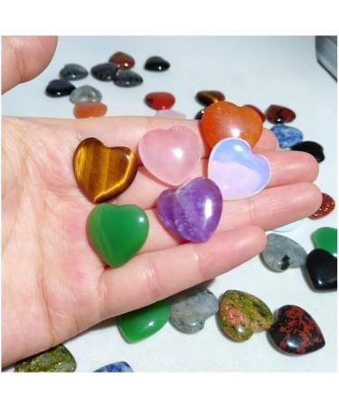 Natural Crystal Carved Multicolor Heart Shaped Love Gemstone Decoration DIY Jewelry Gift Reiki Craft Full of Texture (Color : 1pc Green Fluorite Size : 20 * 20mm) 20*20mm 1pc Green Fluorite - Buy Online on GoSupps.com