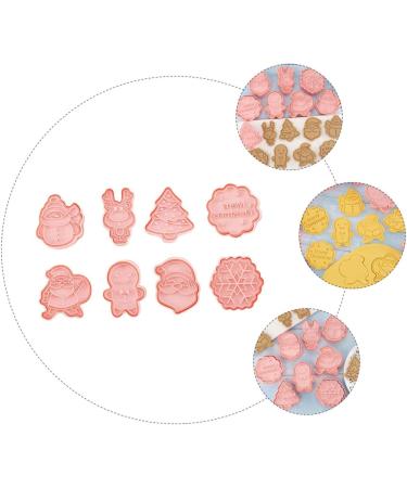 ABOOFAN 8pcs Christmas Cartoon Pie Chocolate Fudge Christmas Cookie Stamper Lovely Cookie Mold 3D Candy Tool - Buy Online on GoSupps.com