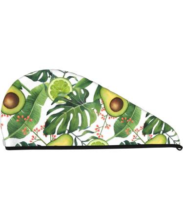 Super Absorbent Watercolor Green Tropical Microfiber Hair Towel Wrap - Quick Dry Coral Velvet for All Hair Types - Buy Online on GoSupps.com