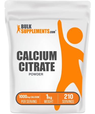 BulkSupplements.com Calcium Citrate Powder - Calcium Citrate Supplement - Calcium Powder Supplement - Calcium 1000mg - Calcium Supplement - 4760mg (1000mg Calcium) per Serving (1 Kilogram - 2.2 lbs) 2.2 Pound (Pack of 1) - Buy Online on GoSupps.com