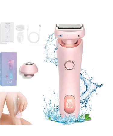 Cloudglide Pro Shaver Luna Brazilian Shaver Modira Shaver Livora Electric Shaver for Women 2 in 1 Electric Shaver Razors with Detachable Head Painless Womens Hair Remover (Pink)