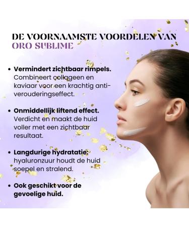 Aloha Labs Oro Sublime Facial Cream AntiWrinkle for Men and Women Moisturizing AntiAge with Hyaluronic Acid and Collagen Caviar extract 75ml - Buy Online on GoSupps.com