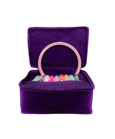 Yazzii 4 Pocket Crafter s Organizer Tote   Arts & Crafts Storage Tote Bag - Multipurpose Storage Organizer for Crafts  Sewing  Jewelry  Make Up Purple