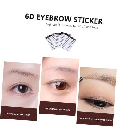 BELLIFFY 4pcs Eyebrow Stickers Hair Like Eyebrows Colored Lashes Fake Water Transfer Paper with Soy Ink 21x15cm Brown - Buy Online on GoSupps.com