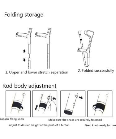 Walking Crutches Adult Forearm Cane Telescopic Folding Half Cuff Elbow Crutches Lightweight 10 Height Adjustable Medical Arm Crutch for Men Women Lightweight Walking Aid Sky Blue 1pcs Sky Blue 1pcs - Buy Online on GoSupps.com