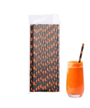 Halloween Party Straws - 25Pcs Halloween Party Paper Straws Party Straws Drinking Straws Milk Tea Straws Juice Straws for Halloween Party Favors Bondoo