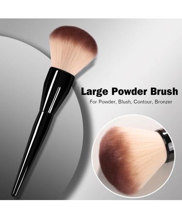 Banidy Large Makeup Foundation Brush - Flawless Powder & Bronzer Brush for Blending & Buffing - Perfect for Loose Powder & Liquid Foundation (Black - Buy Online on GoSupps.com