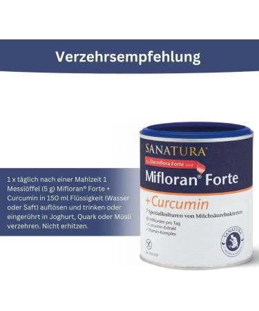 SMANATUA Darmflora Forte Probiotic Powder - 80 Billion KBE 7 Strains Curcumin & Vitamin Complex Vegan & Lactose-Free - 125g for Optimal Gut Health - Buy Online on GoSupps.com