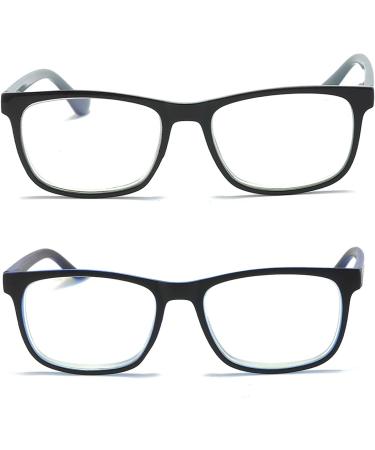 MMOWW 2-Pack Reading Glasses for Men & Women - Anti-Blue Light Computer Glasses with Spring Hinges (Gray & Blue 1.5x) - Buy Online on GoSupps.com