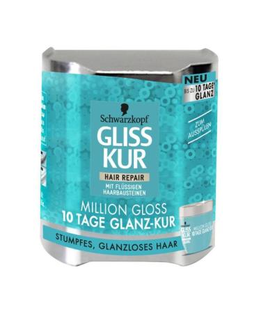 Gliss Kur Hair Repair Million Gloss Hair Care Set of 4 - Up to 10 Days of Shine on Wet Hair - 150ml