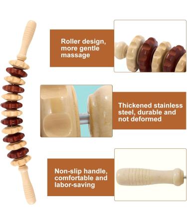 Premium AUSYIWI Wood Fascia Roller - Muscle Relaxation & Body Shaping for Neck Legs & Back - Buy Online on GoSupps.com