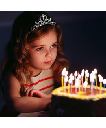 Girls Crystal Tiara Set - Heart Rhinestone Crown for Wedding & Birthday Party - Buy Online on GoSupps.com