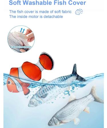 Potaroma Floppy Fish Cat Toy 2021 Upgraded | SilverVine & Catnip | Realistic Interactive Wiggle Fish 11 for Cats & Small Dogs - Buy Online on GoSupps.com