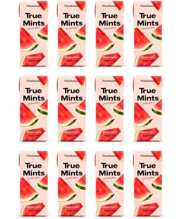 True Mints WATERMELON Flavour (12-pack) - Sugar Free Mints - Xylitol Mints - Fruit Pastilles - Sugar Free & Plantbased Travel Sweets with Natural Flavours - Buy Online on GoSupps.com