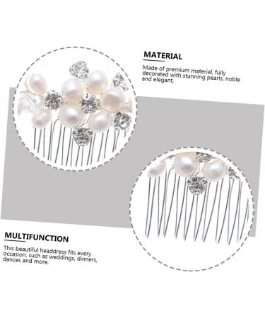 FRCOLOR Rhinestone Bridal Comb Bride Headpieces for Wedding Hair Teasing Comb Floral Headpiece Bridal Hair Combs Wedding Hair Clip Rhinestone Headpiece Honey Brows Accessories Crystal Abs - Buy Online on GoSupps.com