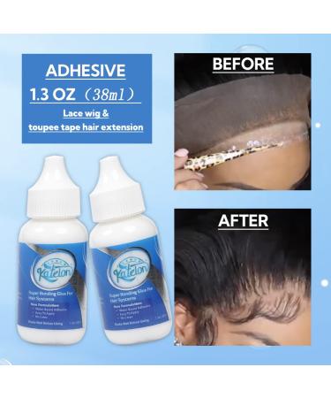 Invisible Lace Glue 1.3oz - Strong Hold Hair Adhesive for Wigs, Hairpieces, and Toupees - Buy Online on GoSupps.com