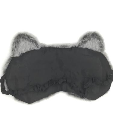 BE Cute Plush Sleep Mask - Unicorn Cat Panda & Bunny Designs for Kids & Women | Ideal Blindfold Gift (Gray Cat - Buy Online on GoSupps.com