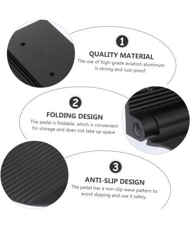 SOIMISS 2 Pcs Pedals Step on Pregnant Woman Rubbing Feet Space Aluminum 15x10cm Black - Buy Online on GoSupps.com
