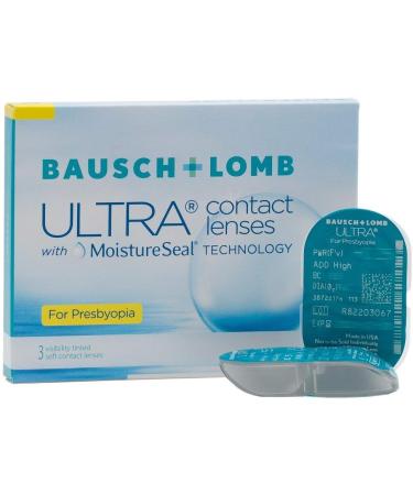 Bausch + Lomb Ultra Presbyopia Contact Lenses - Monthly Soft Contacts with MoistureSeal Technology | 3 Pieces BC 8.5 mm DIA 14.2 Low Add - Buy Online on GoSupps.com